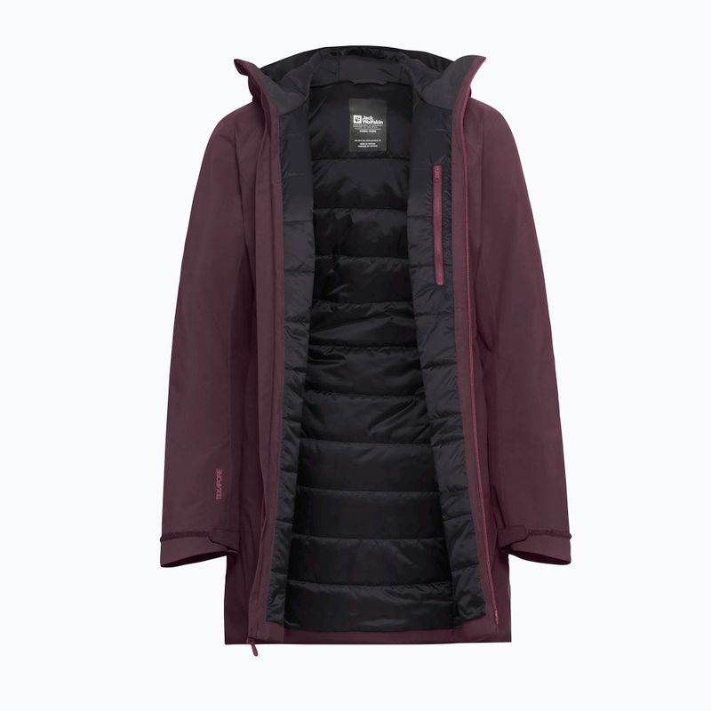 Moteriška striukė nuo lietaus Jack Wolfskin Heidelstein Ins amaranth 9