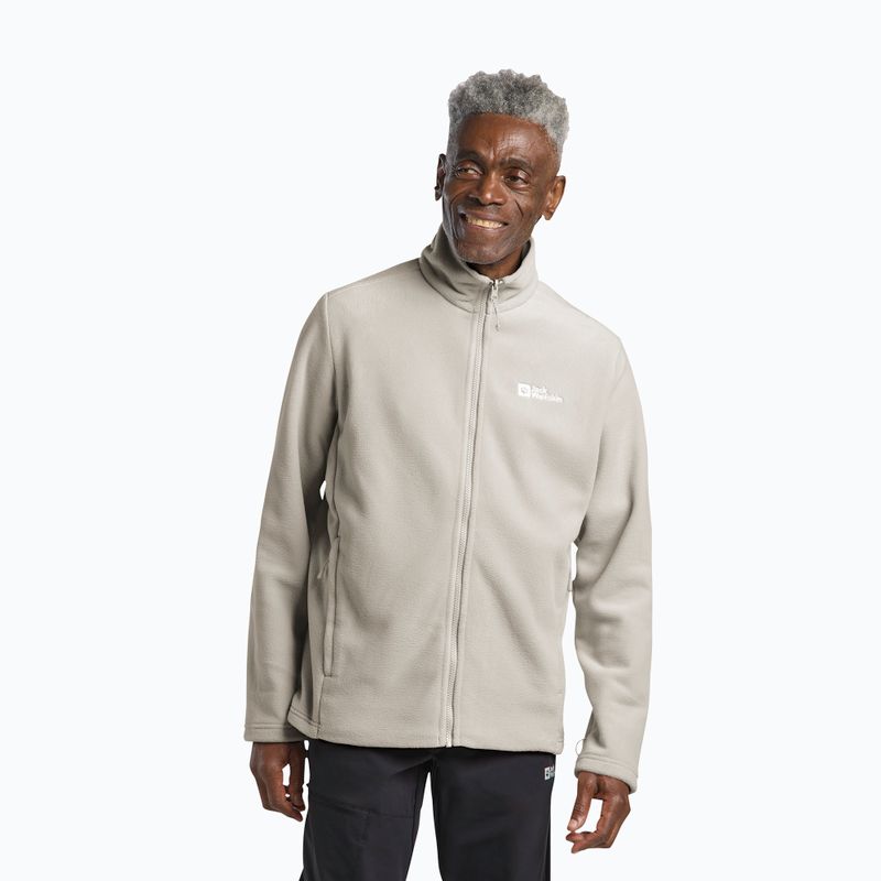 Vyriškas fliso džemperis Jack Wolfskin Winterstein Fz pale sand