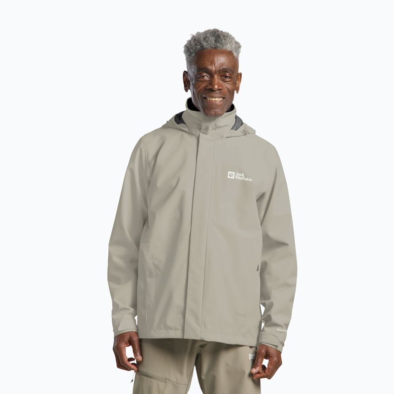 Vyriška striukė nuo lietaus Jack Wolfskin Trailtime 2L linen