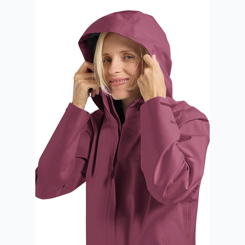 Moteriška striukė nuo lietaus Jack Wolfskin Trailtime 2L raisin 5