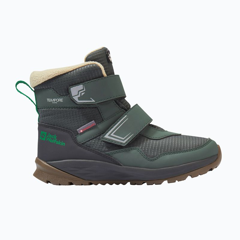 Vaikiški batai Jack Wolfskin Polar Bear-B Texapore Mid Vc mystic green