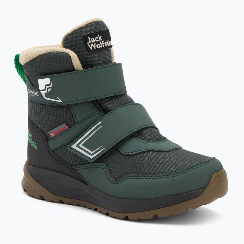 Vaikiški batai Jack Wolfskin Polar Bear-B Texapore Mid Vc mystic green