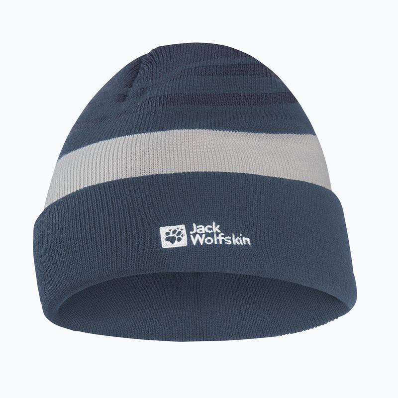 Vaikiška žieminė kepurė Jack Wolfskin Stripy Knit midnight sky