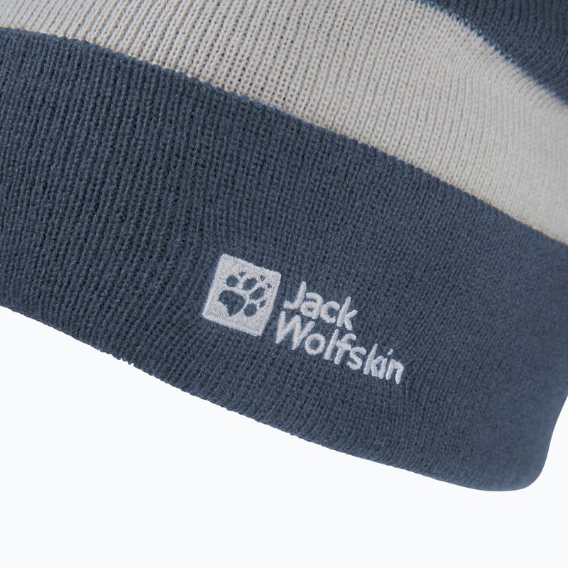 Vaikiška žieminė kepurė Jack Wolfskin Stripy Knit midnight sky 3