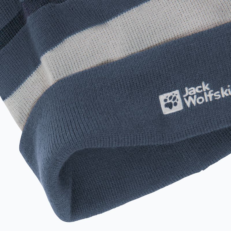 Vaikiška žieminė kepurė Jack Wolfskin Stripy Knit midnight sky 6