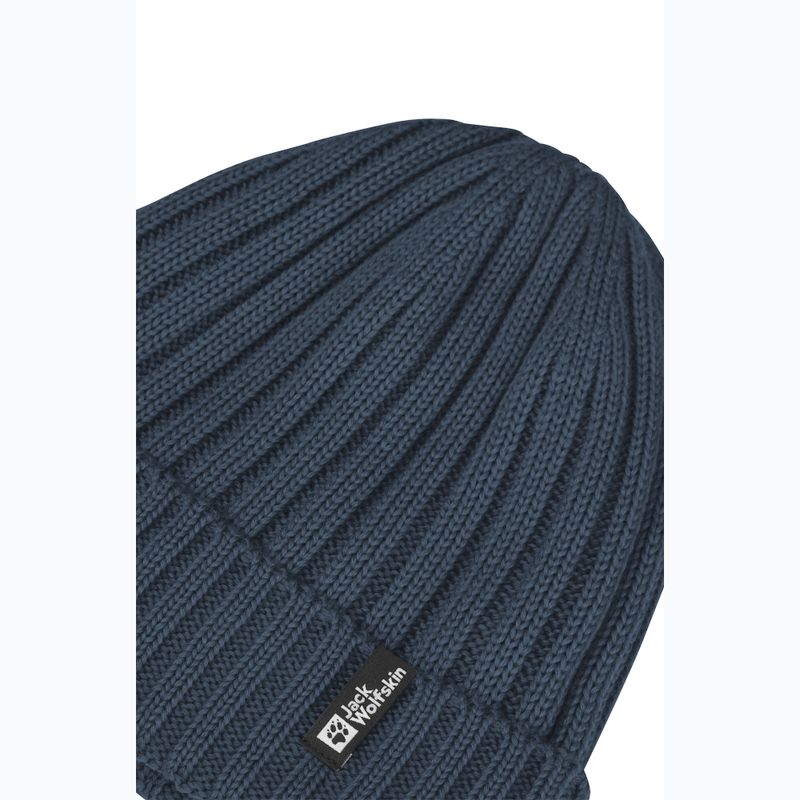 Žieminė kepurė Jack Wolfskin Rib Knit midnight sky 3