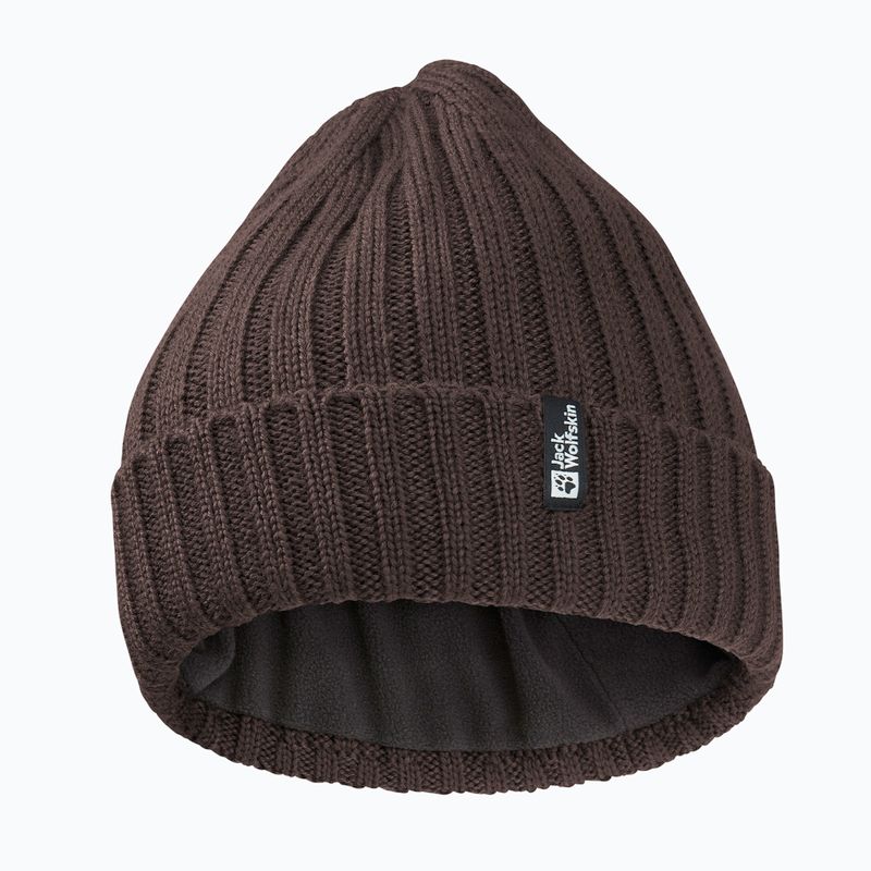Žieminė kepurė Jack Wolfskin Rib Knit durpės