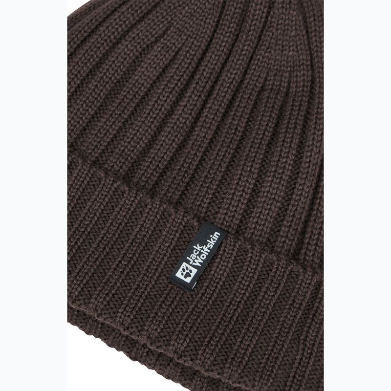 Žieminė kepurė Jack Wolfskin Rib Knit durpės 3
