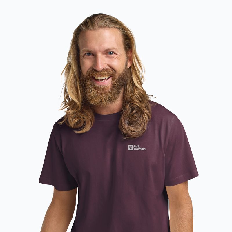 Vyriški marškinėliai Jack Wolfskin Essential amaranth 4