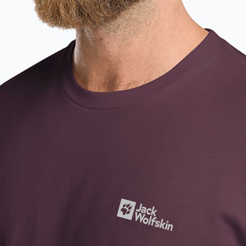 Vyriški marškinėliai Jack Wolfskin Essential amaranth 5