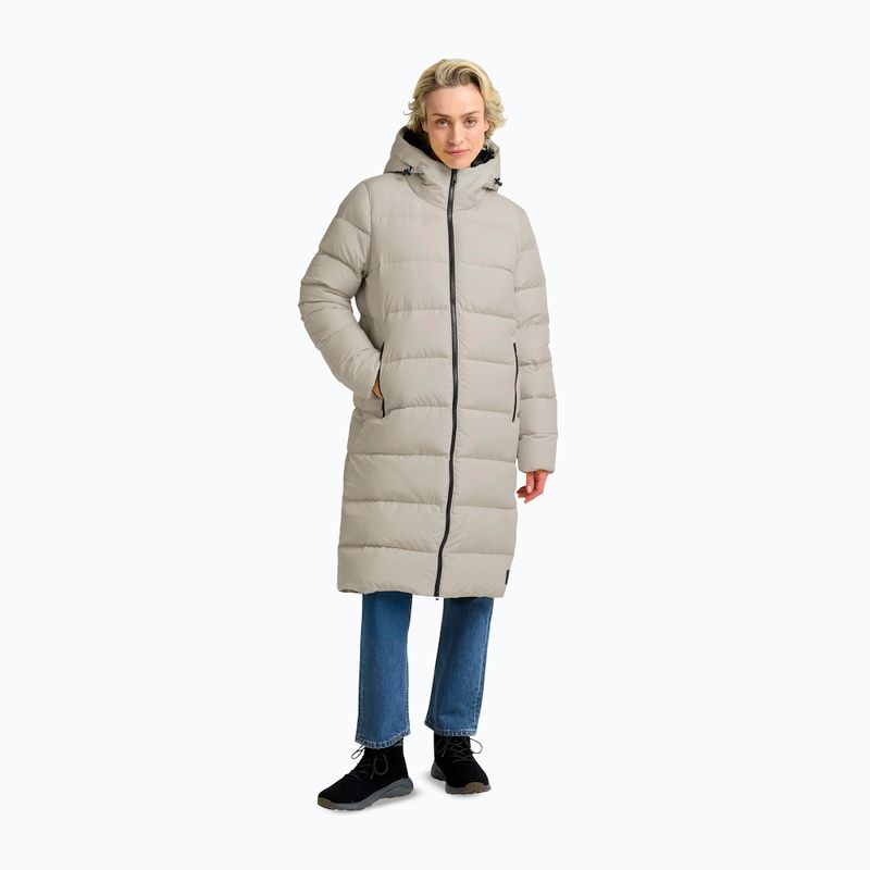 Moteriškas pūstas paltas Jack Wolfskin Frozen Palace pale sand