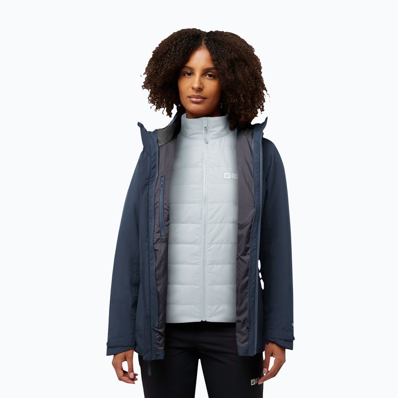 Moteriška 3in1 striukė Jack Wolfskin Hunberg 3In1 midnight sky 3