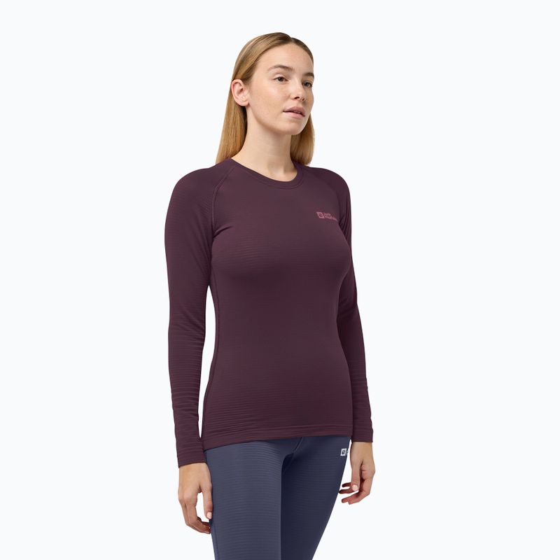 Moteriški termoaktyvūs marškinėliai Jack Wolfskin Infinite Warm amaranth