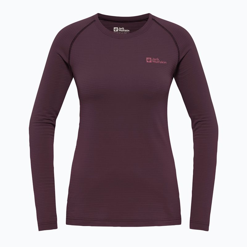Moteriški termoaktyvūs marškinėliai ilgomis rankovėmis Jack Wolfskin Infinite Warm amaranth 3