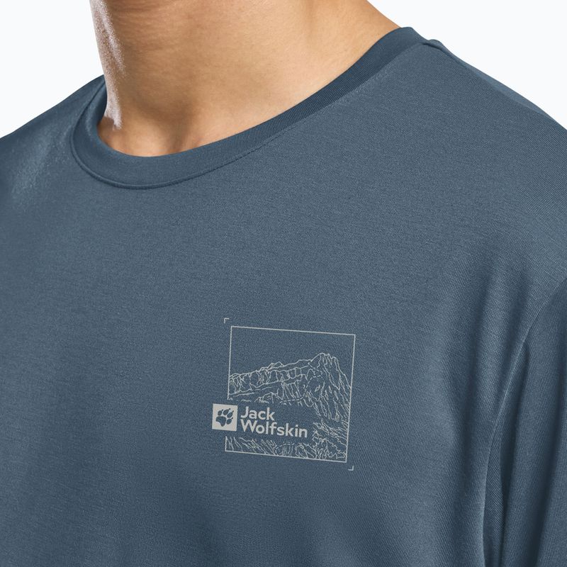 Vyriški marškinėliai Jack Wolfskin Vonnan Graphic peak trail midnight sky 5