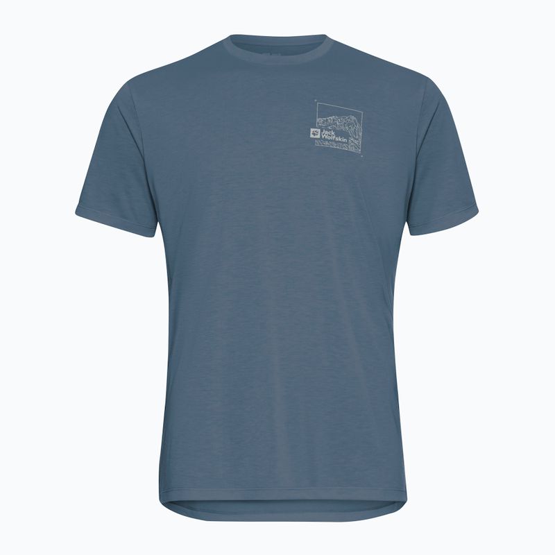 Vyriški marškinėliai Jack Wolfskin Vonnan Graphic peak trail midnight sky 6