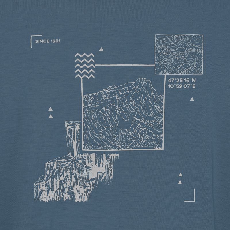 Vyriški marškinėliai Jack Wolfskin Vonnan Graphic peak trail midnight sky 8
