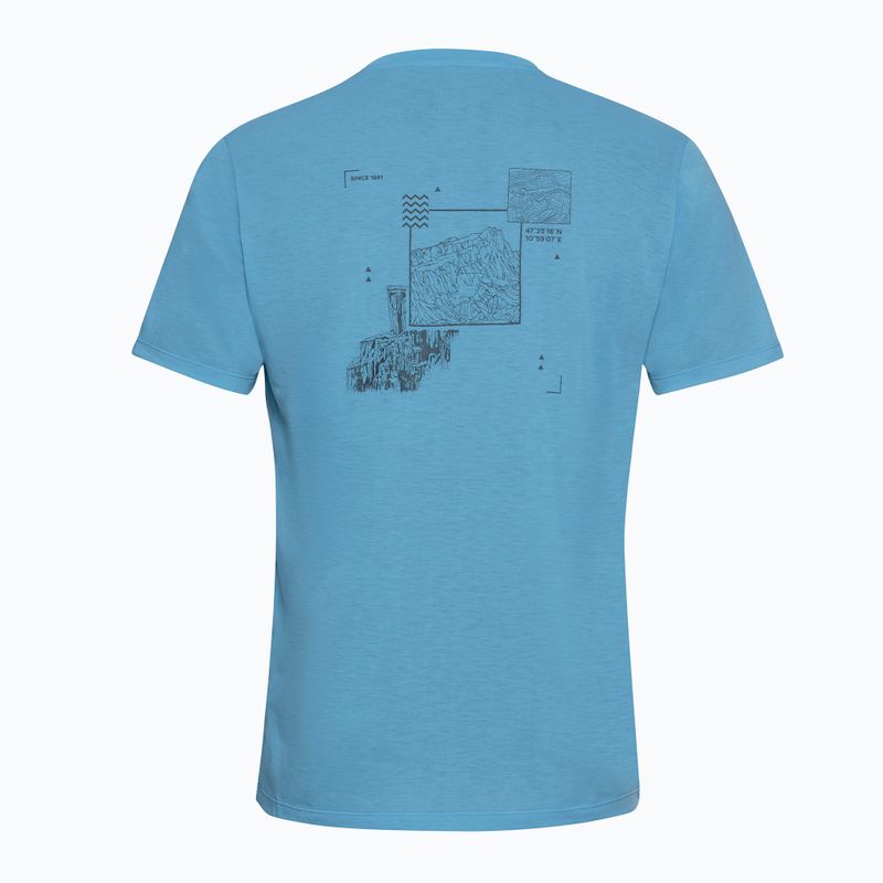 Vyriški marškinėliai Jack Wolfskin Vonnan Graphic peak trail sky blue 7
