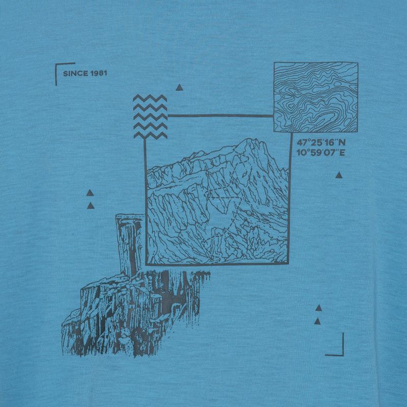 Vyriški marškinėliai Jack Wolfskin Vonnan Graphic peak trail sky blue 8