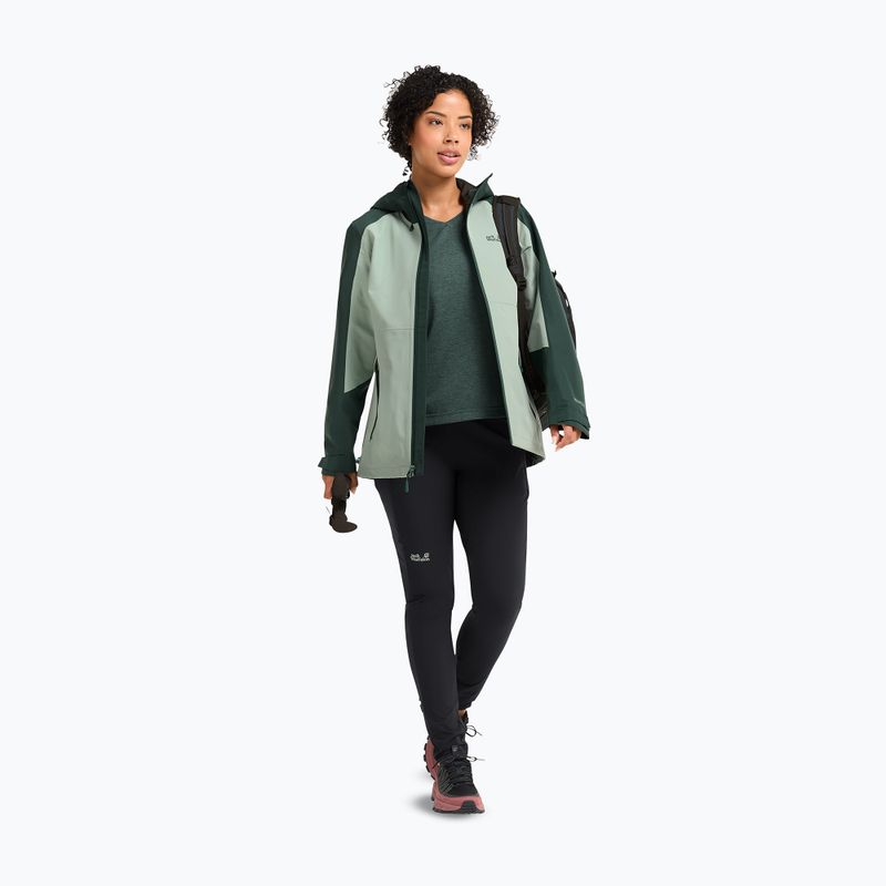 Moteriška striukė nuo lietaus Jack Wolfskin Wildbound 2L green zinnia 2