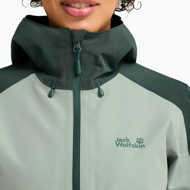 Moteriška striukė nuo lietaus Jack Wolfskin Wildbound 2L green zinnia 4