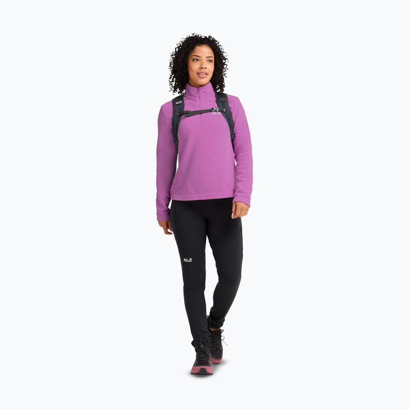 Moteriškas flisinis džemperis Jack Wolfskin Taunus 100 Half Zip foxglove 2
