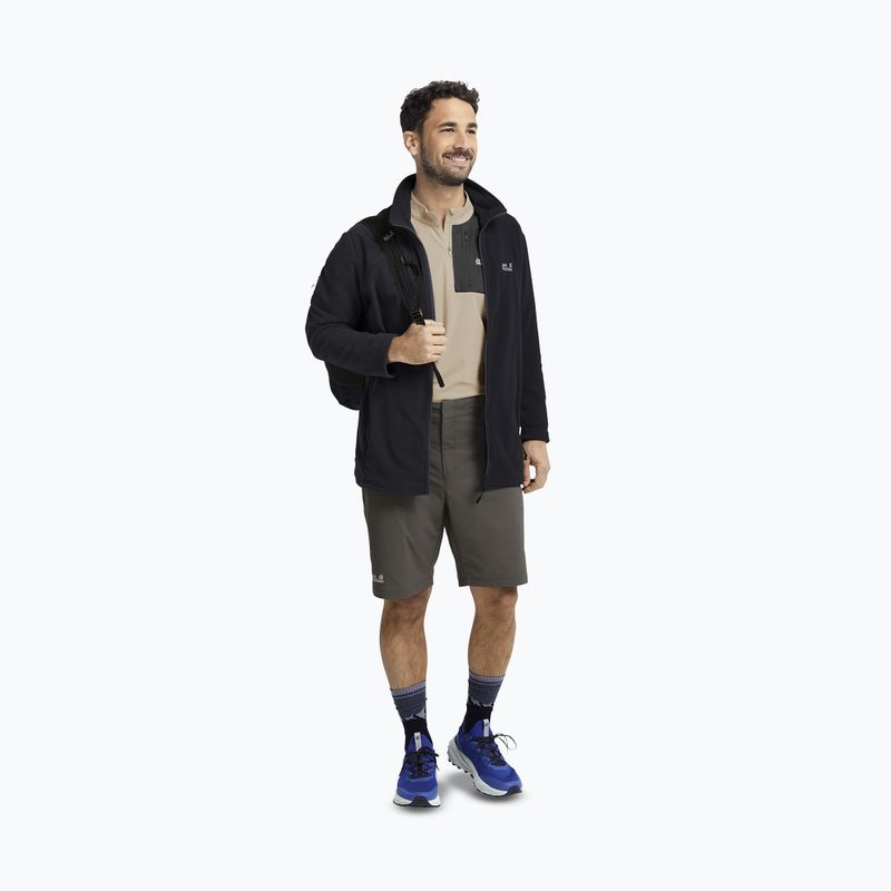 Vyriškas flisinis džemperis Jack Wolfskin Taunus 100 Full Zip black 2