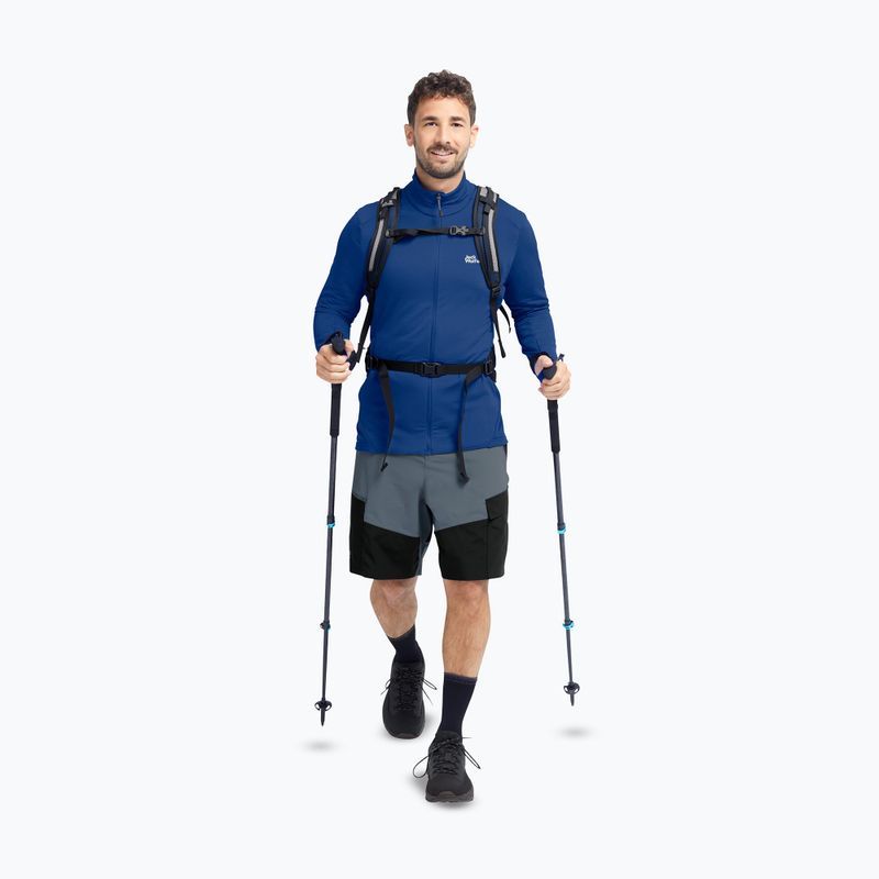 Vyriškas trekingo džemperis  Jack Wolfskin Litestride Full Zip blue orchid 2