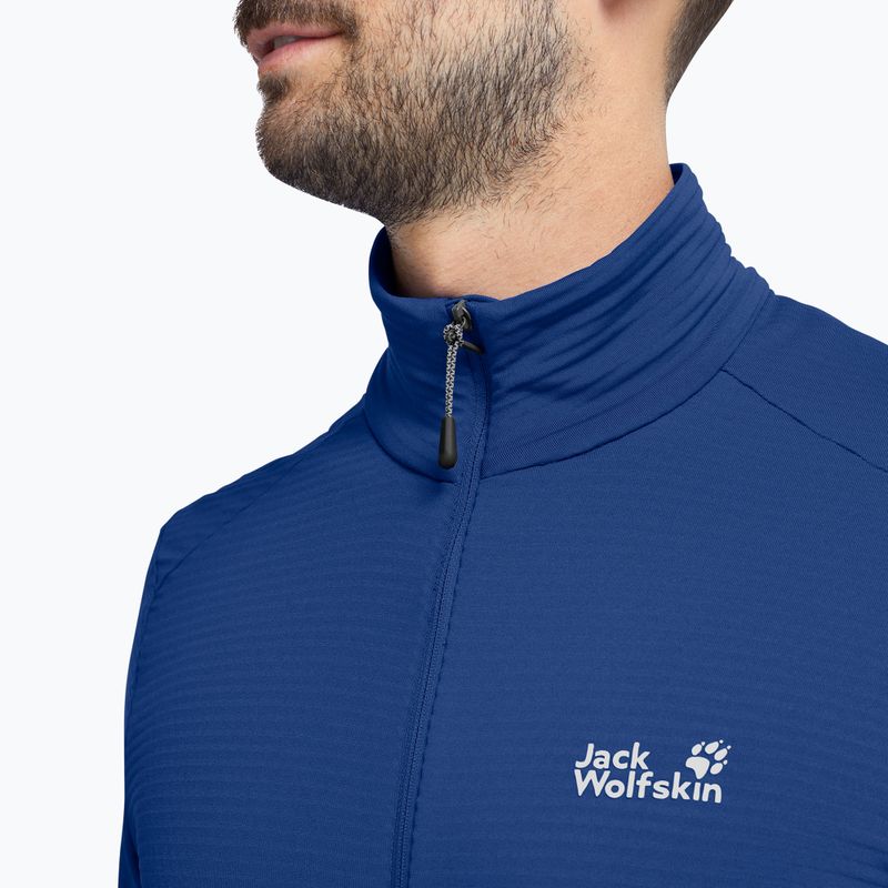 Vyriškas trekingo džemperis  Jack Wolfskin Litestride Full Zip blue orchid 4