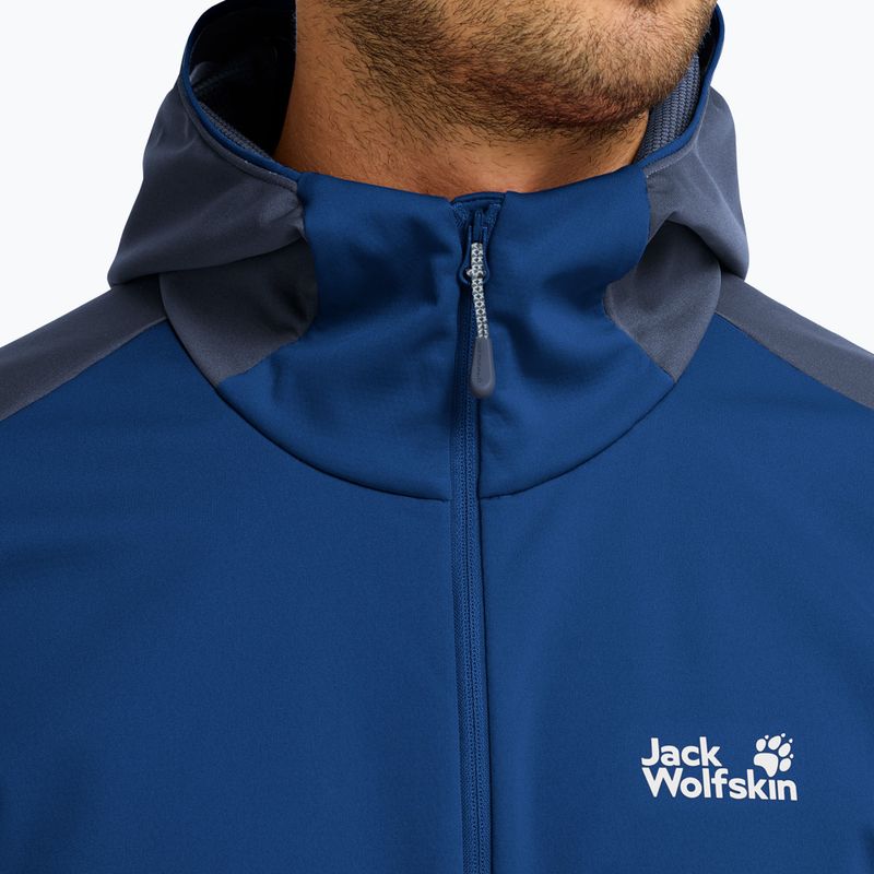 Vyriška softshell striukė Jack Wolfskin Skyvail blue orchid 4