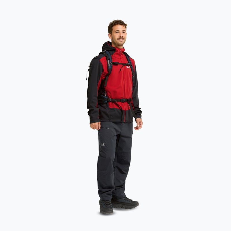 Vyriška softshell striukė Jack Wolfskin Skyvail siren red 2