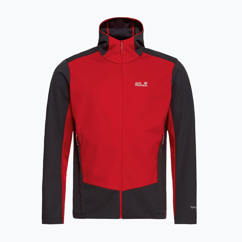 Vyriška softshell striukė Jack Wolfskin Skyvail siren red 7