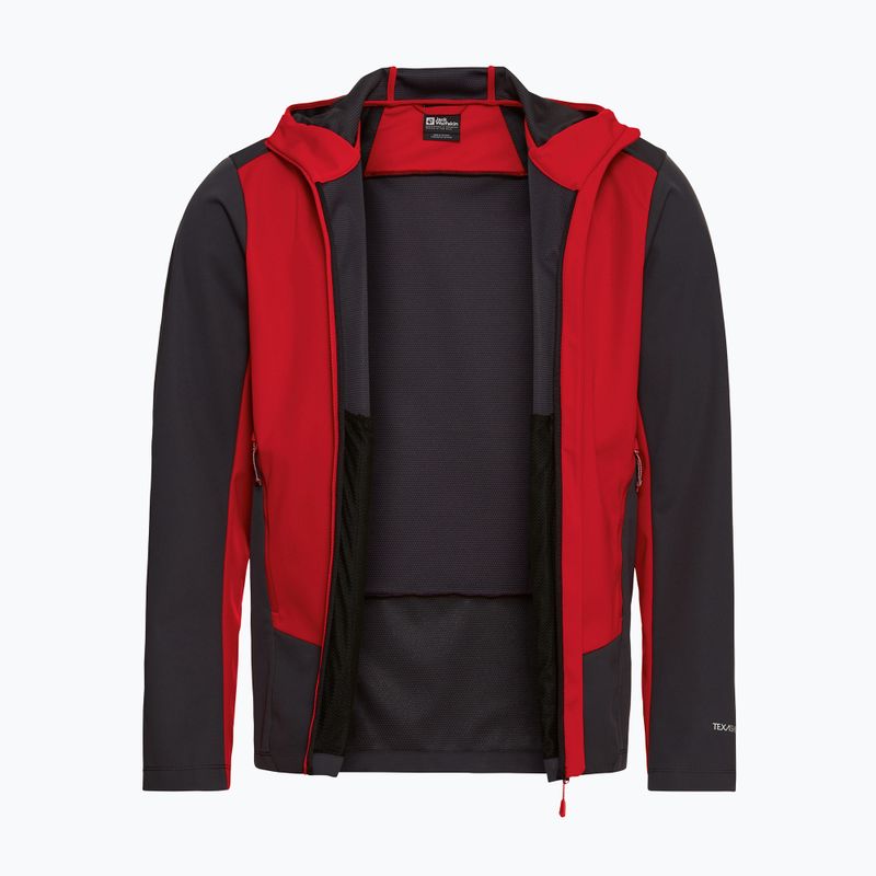 Vyriška softshell striukė Jack Wolfskin Skyvail siren red 9