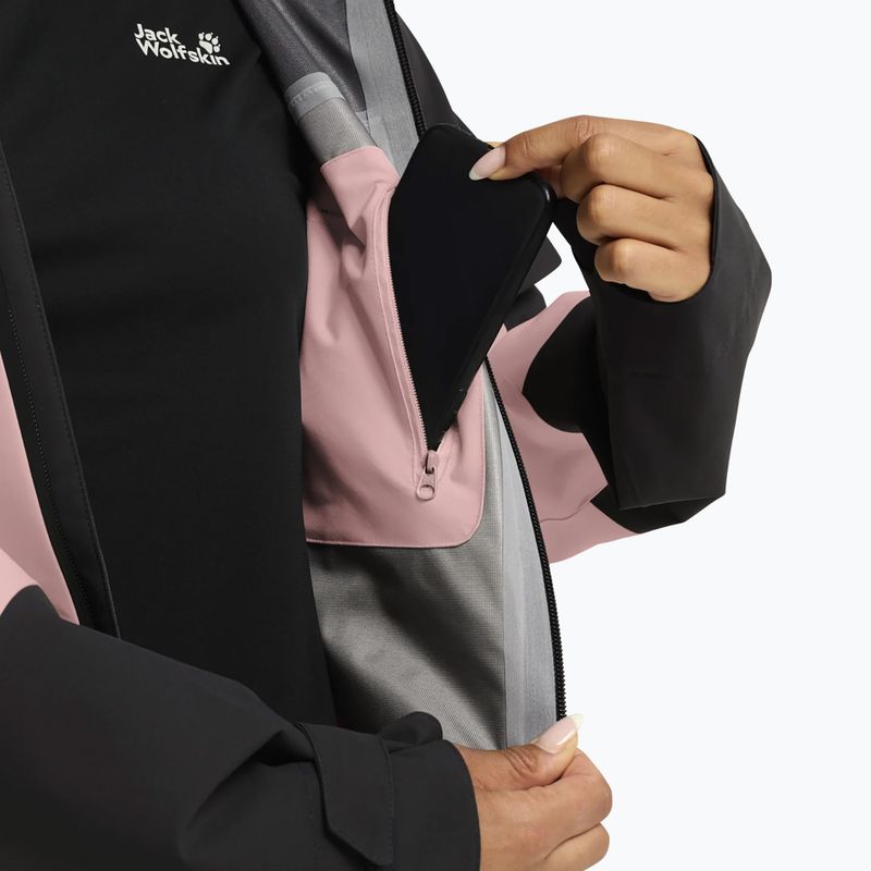 Moteriška striukė nuo lietaus Jack Wolfskin Rockpaw 3L rosegarden 6