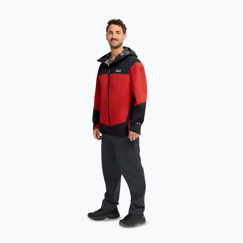 Vyriška lietpaltė Jack Wolfskin Rockpaw 3L siren red 2
