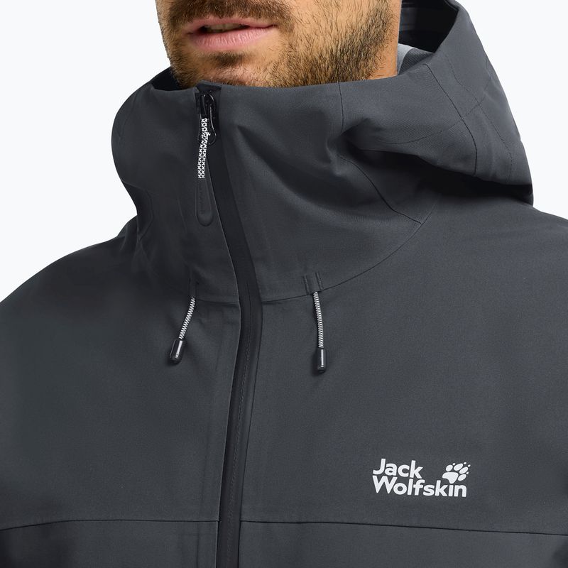 Vyriška striukė nuo lietaus Jack Wolfskin Rockpaw 3L phantom 4