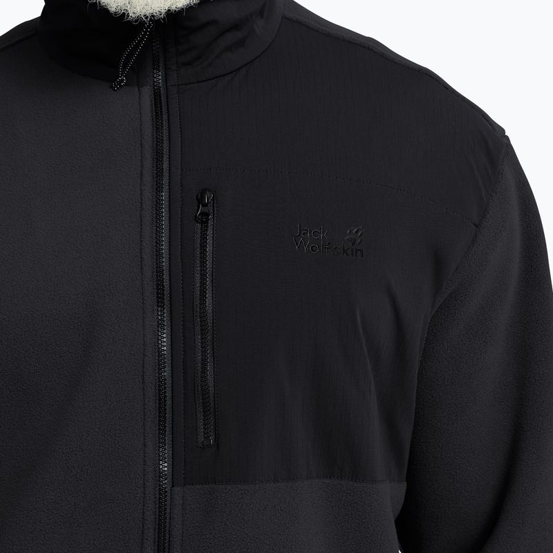Vyriškas flisinis džemperis Jack Wolfskin Sumetro Full Zip black 5