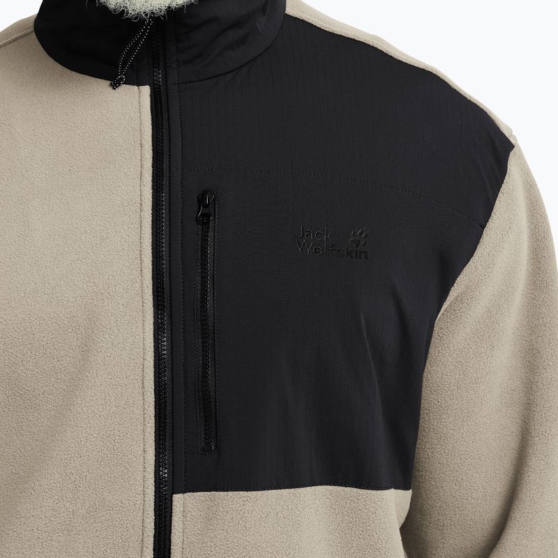 Vyriškas flisinis džemperis Jack Wolfskin Sumetro Full Zip oyster 5