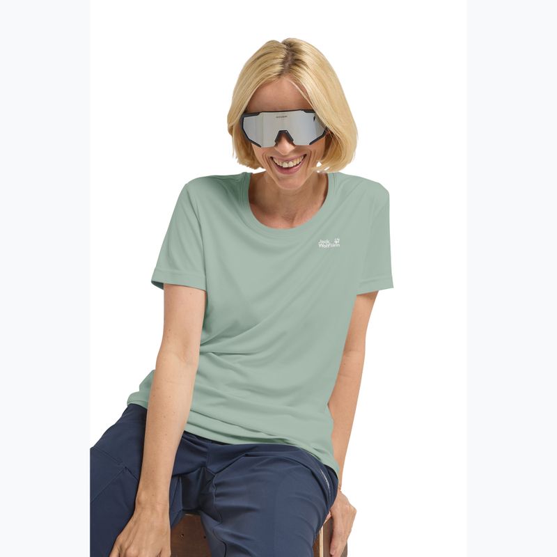 Moteriški žygio marškinėliai Jack Wolfskin Tech T green zinnia 4