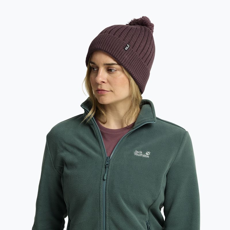 Žieminė kepurė Jack Wolfskin Pom Pom Beanie sheer plum 5