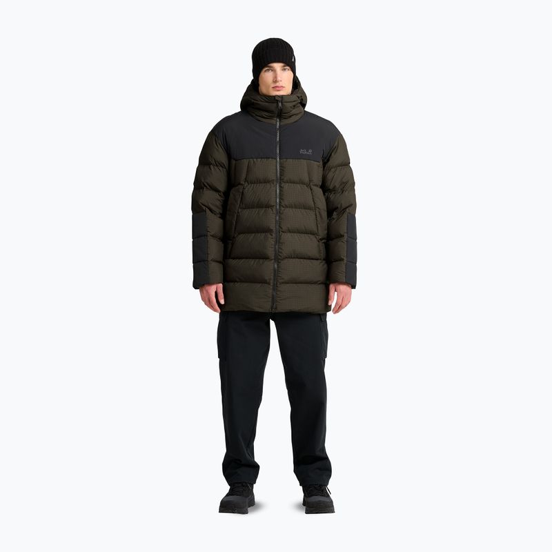 Vyriška pašiltinta striukė Jack Wolfskin Icy Hollow Hooded obsidian moss 2