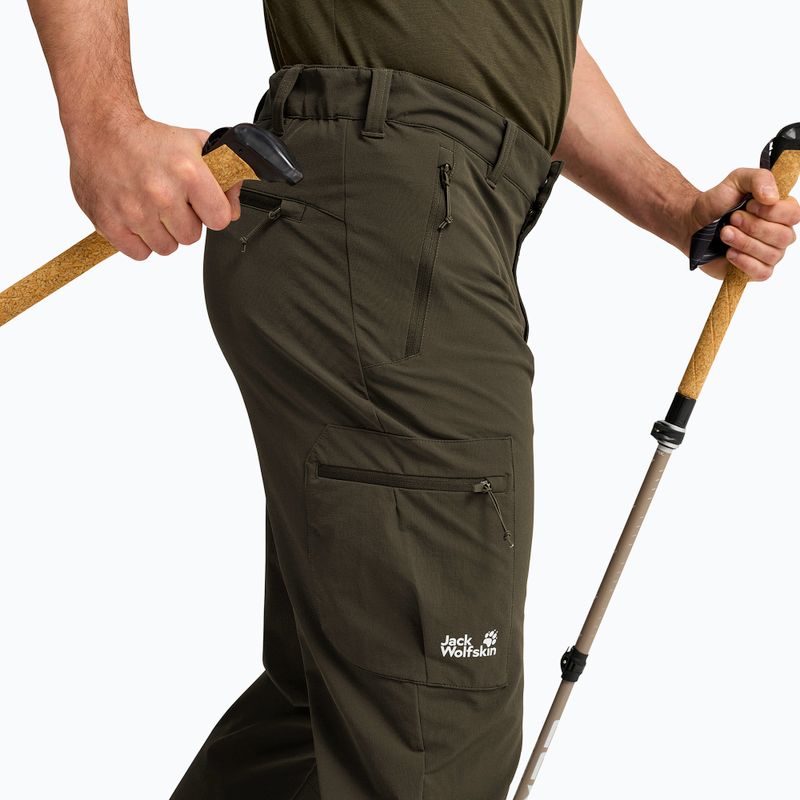 Vyriškos žygių kelnės Jack Wolfskin Activate Flex obsidian moss 4