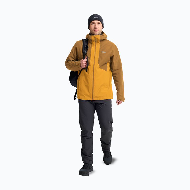 Vyriška 3 in‑1 striukė Jack Wolfskin Stonetrail 3In1 burly yellow jw 2