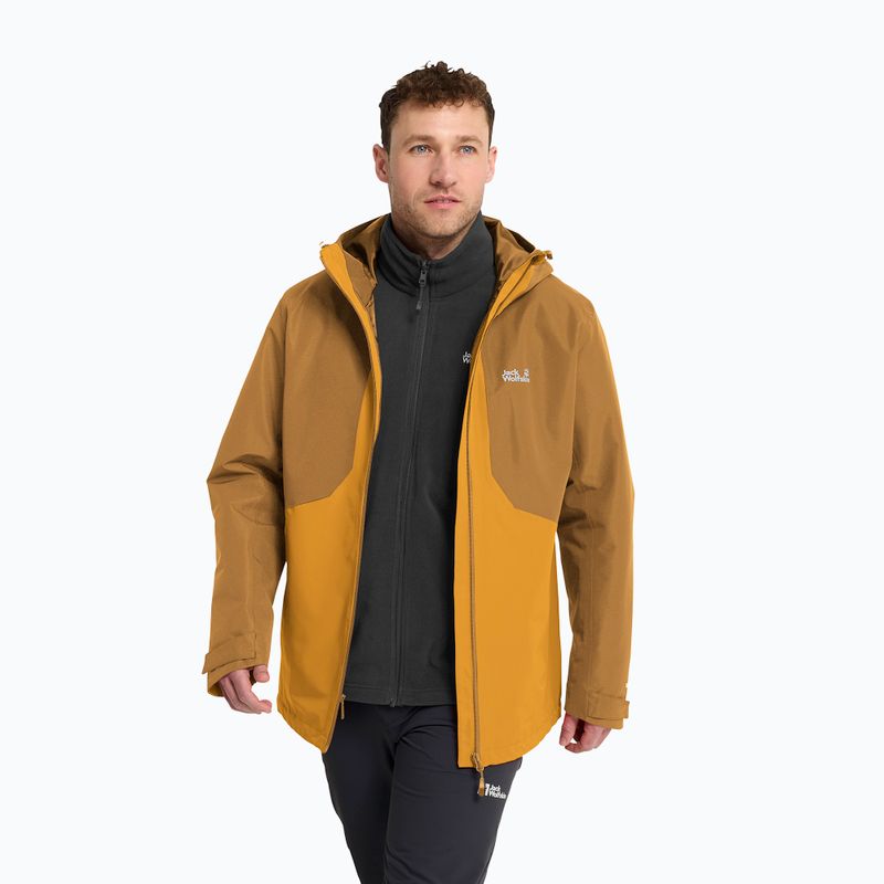 Vyriška 3 in‑1 striukė Jack Wolfskin Stonetrail 3In1 burly yellow jw 4