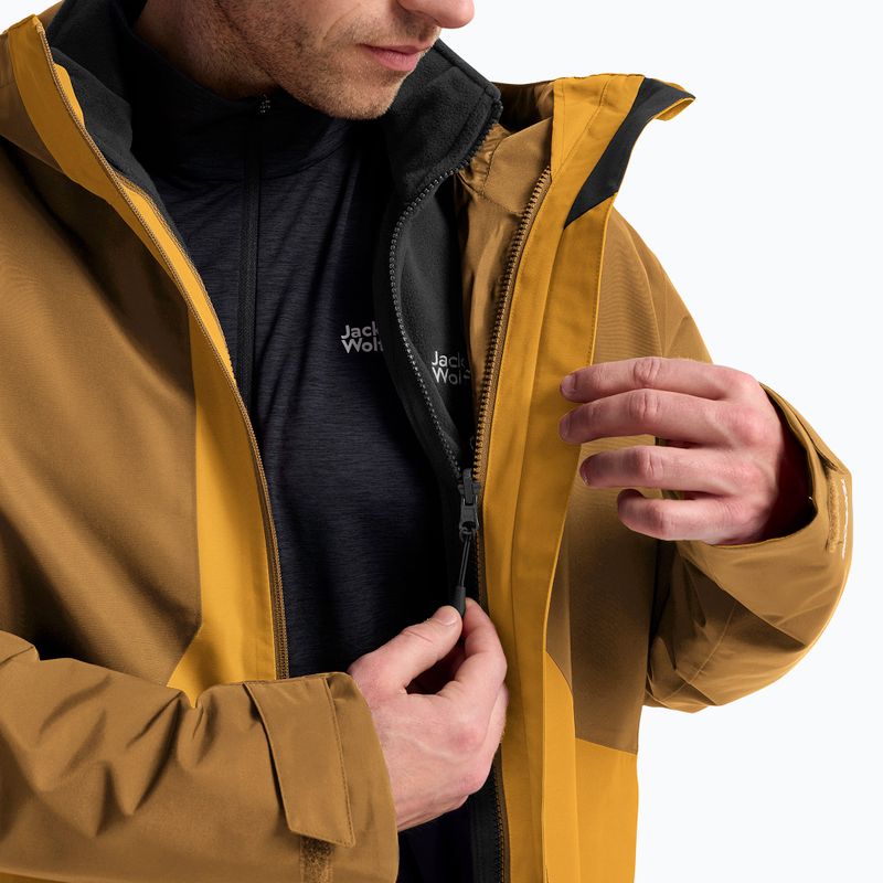 Vyriška 3 in‑1 striukė Jack Wolfskin Stonetrail 3In1 burly yellow jw 8