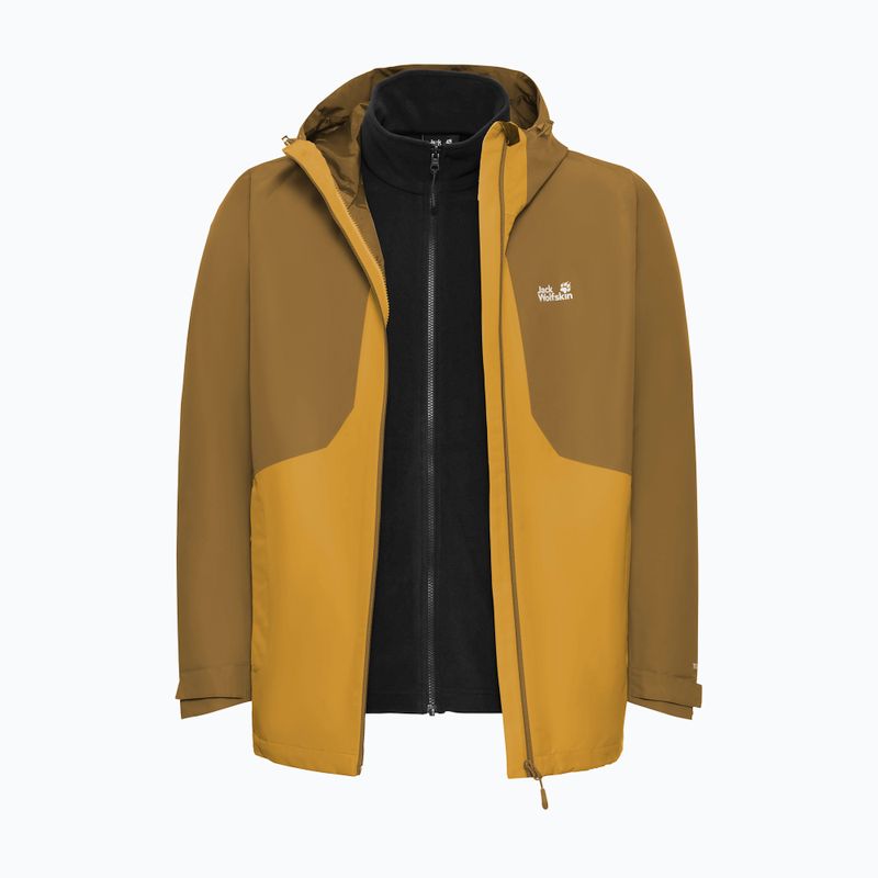 Vyriška 3 in‑1 striukė Jack Wolfskin Stonetrail 3In1 burly yellow jw 12