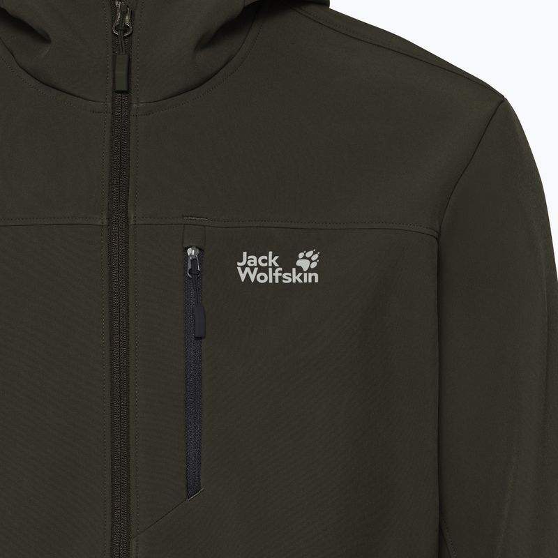 Vėjo nepraleidžianti vyriška striukė Jack Wolfskin Wild Winds Hooded obsidian moss 6