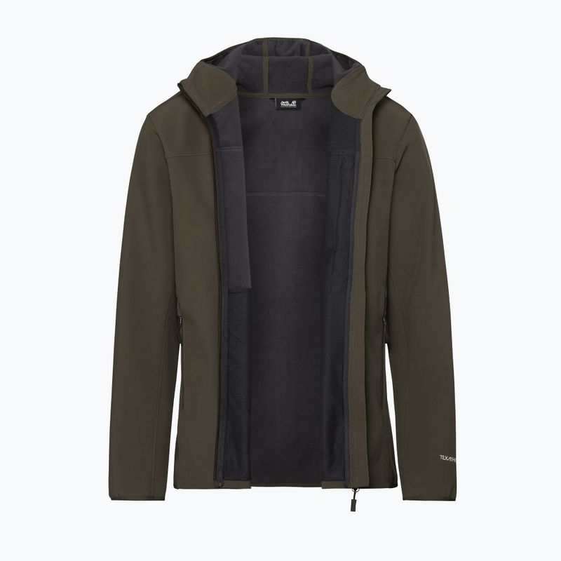 Vėjo nepraleidžianti vyriška striukė Jack Wolfskin Wild Winds Hooded obsidian moss 9
