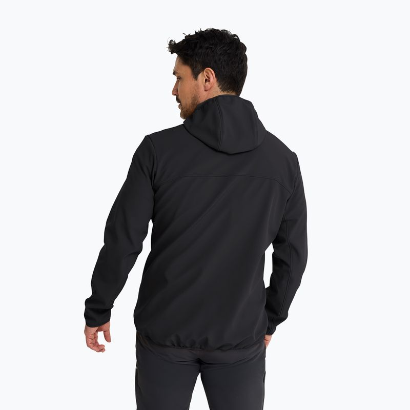 Vėjo nepraleidžianti vyriška striukė Jack Wolfskin Wild Winds Hooded black 2