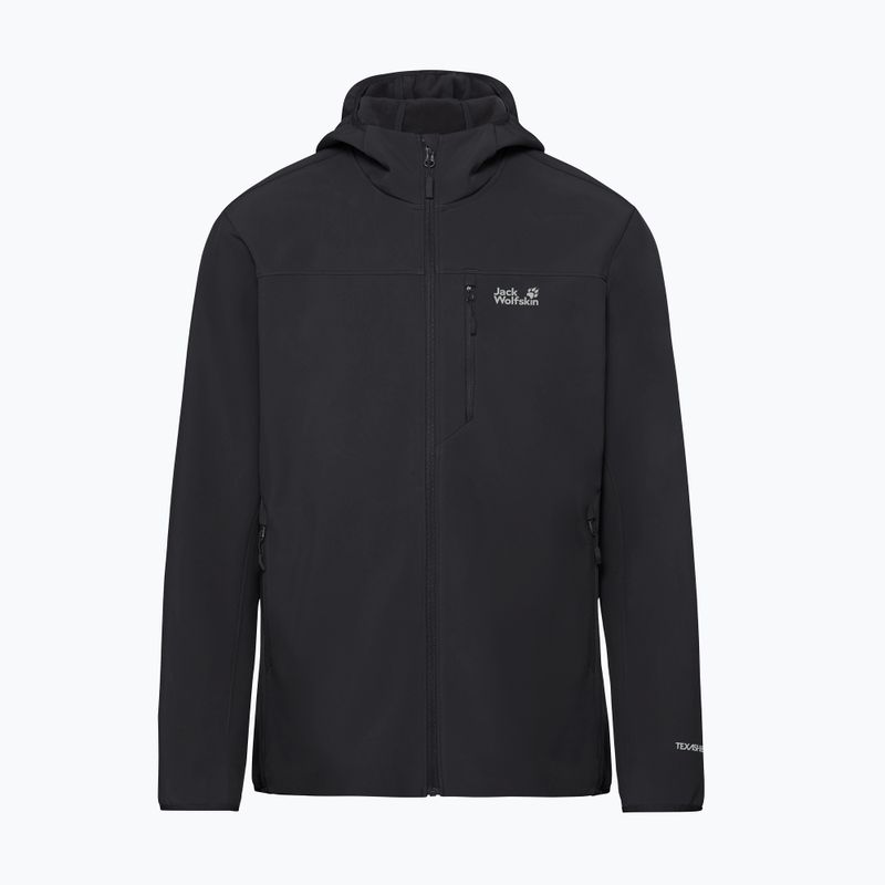 Vėjo nepraleidžianti vyriška striukė Jack Wolfskin Wild Winds Hooded black 8